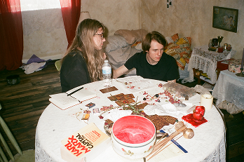 Parker and Emily on set of The Lovers